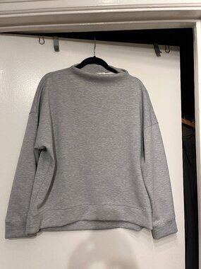 Prologue White Square Neck Long Sleeve Sweatshirt Size Large